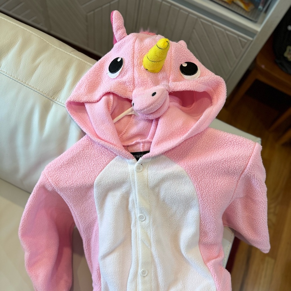 Pink Unicorn Animal Onesie Pajamas Coatume